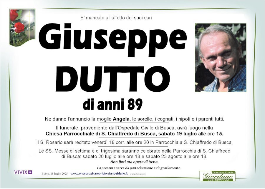 Manifesto di GIUSEPPE DUTTO Manifesto di GIUSEPPE DUTTO