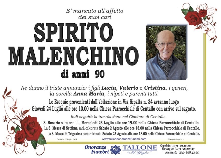 Manifesto di SPIRITO MALENCHINO