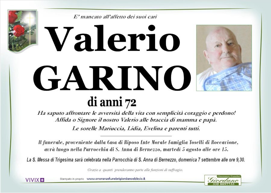 Manifesto di VALERIO GARINO