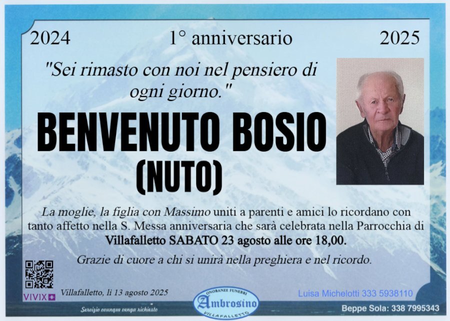 Manifesto di BENVENUTO BOSIO