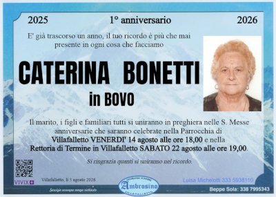 CATERINA BONETTI in BOVO