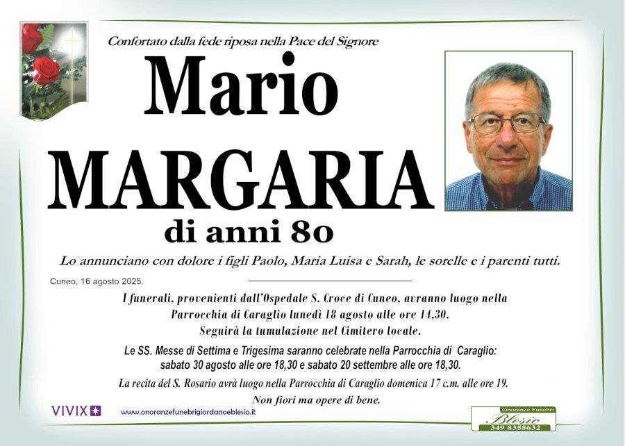 Manifesto di MARIO MARGARIA