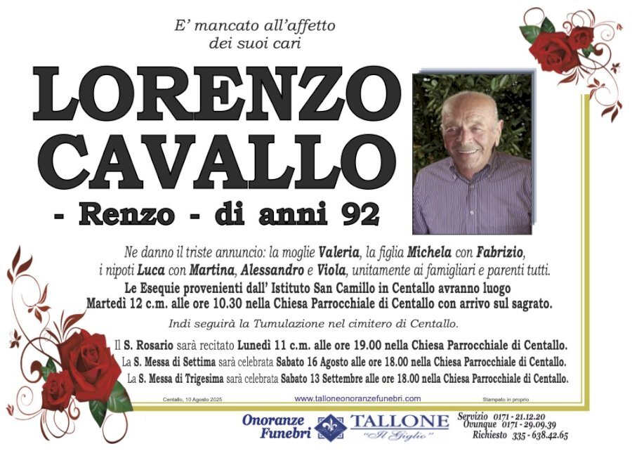 Manifesto di LORENZO CAVALLO "RENZO"