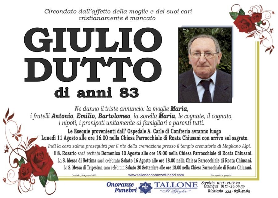 Manifesto di GIULIO DUTTO