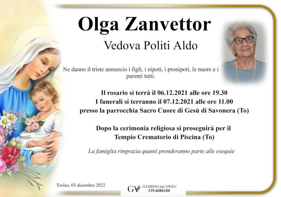 Manifesto di OLGA ZANVETTOR Manifesto di OLGA ZANVETTOR