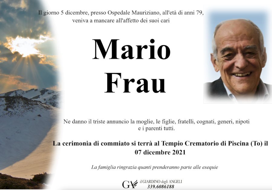 Manifesto di MARIO FRAU Manifesto di MARIO FRAU