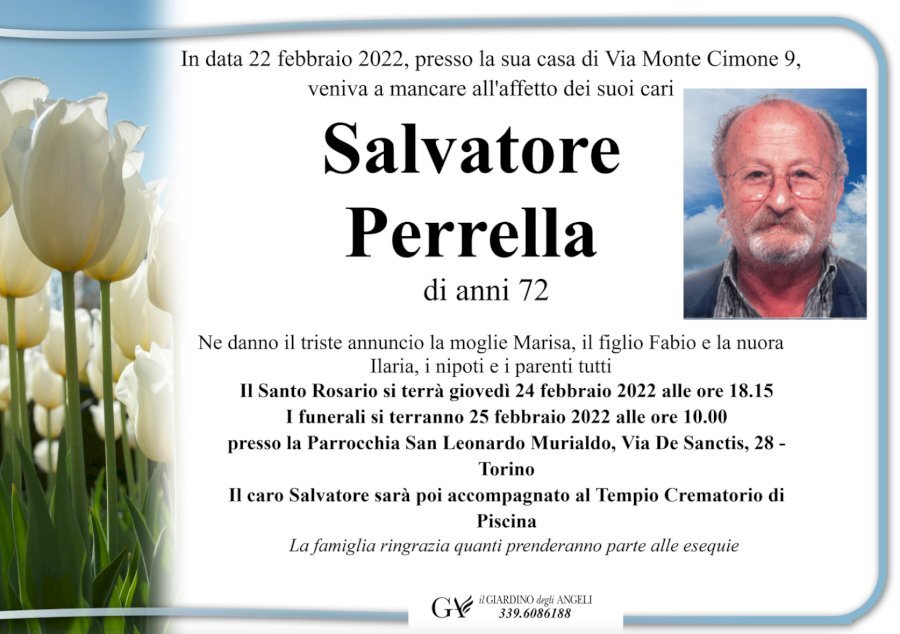 Manifesto di SALVATORE PERRELLA Manifesto di SALVATORE PERRELLA