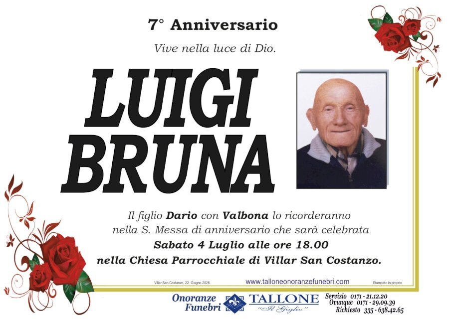 Manifesto di LUIGI BRUNA