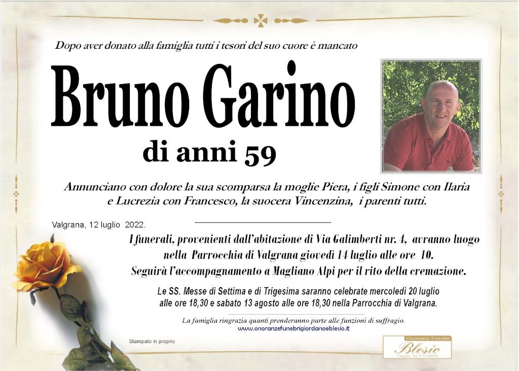 Manifesto di BRUNO GARINO