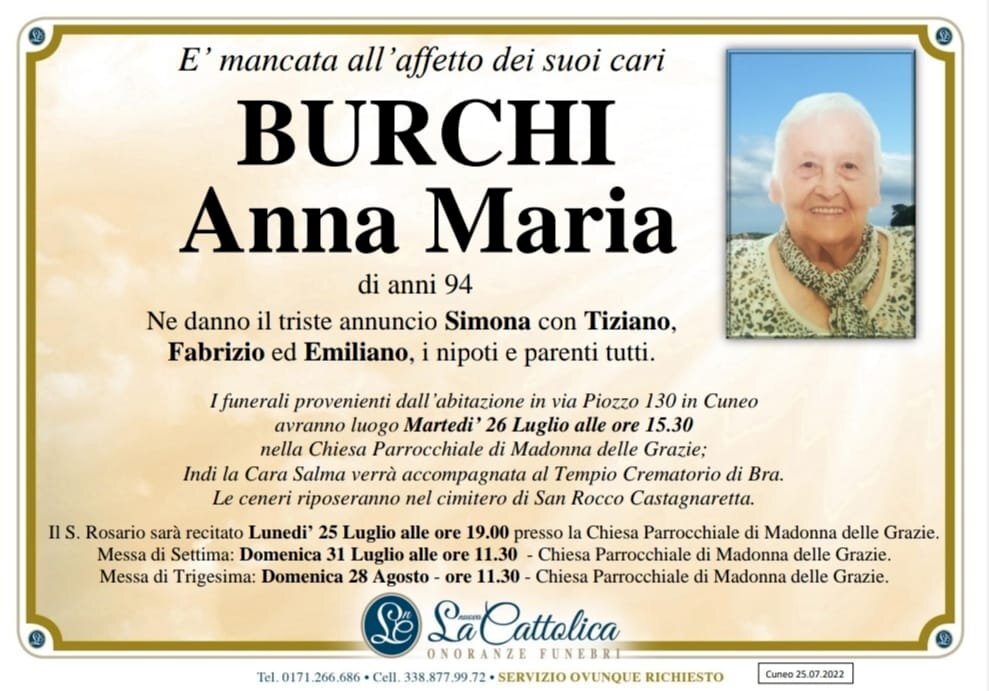 Manifesto di BURCHI ANNA MARIA