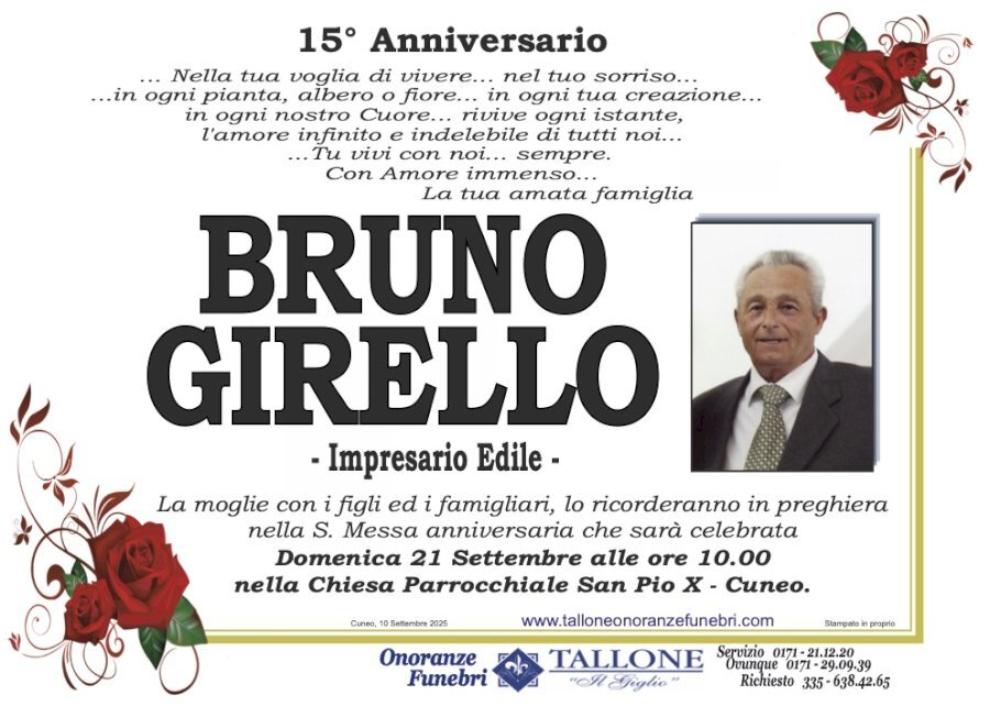 Manifesto di BRUNO GIRELLO "- IMPRESARIO EDILE -"