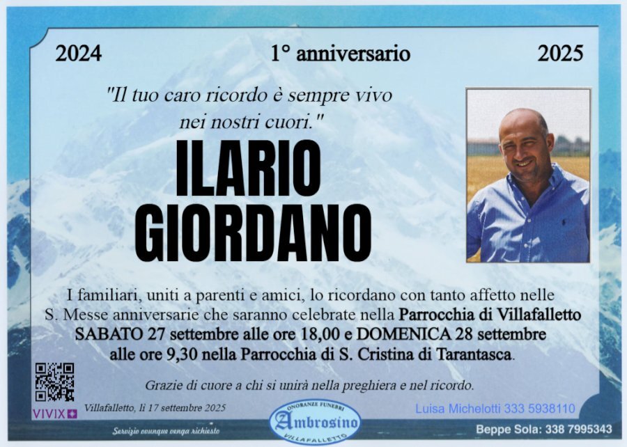 Manifesto di ILARIO GIORDANO