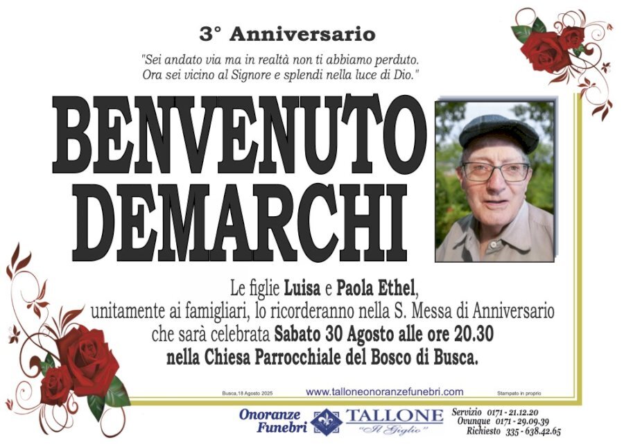 Manifesto di BENVENUTO DEMARCHI Manifesto di BENVENUTO DEMARCHI