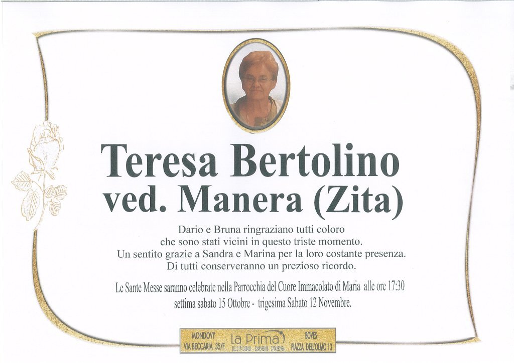Manifesto di TERESA BERTOLINO 