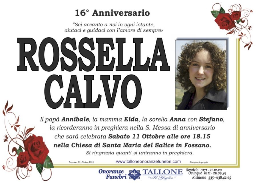 Manifesto di ROSSELLA CALVO Manifesto di ROSSELLA CALVO