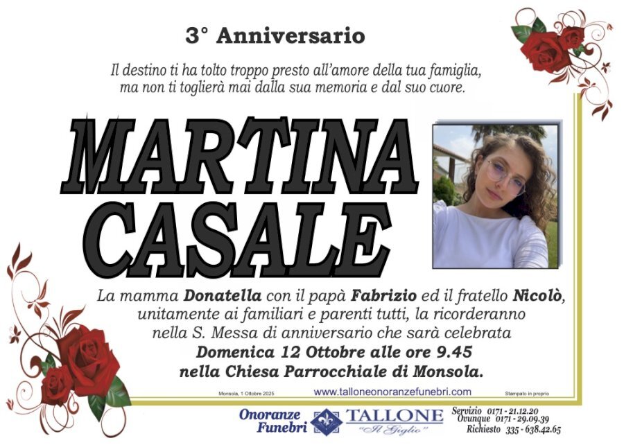 Manifesto di MARTINA CASALE Manifesto di MARTINA CASALE