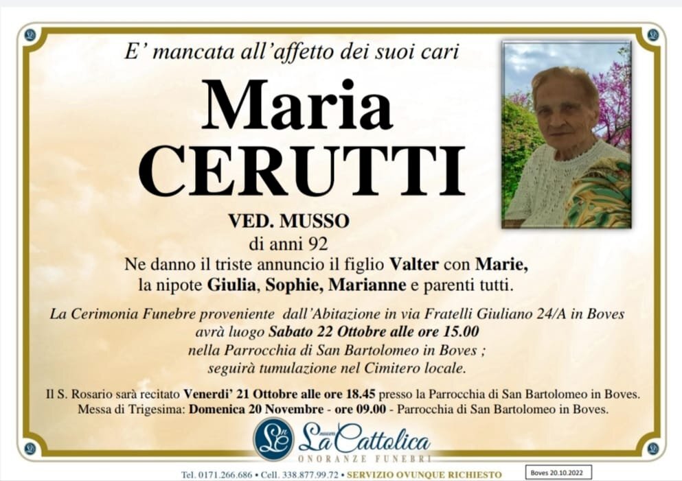 Manifesto di MARIA CERUTTI 