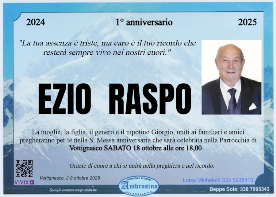 Manifesto di EZIO RASPO