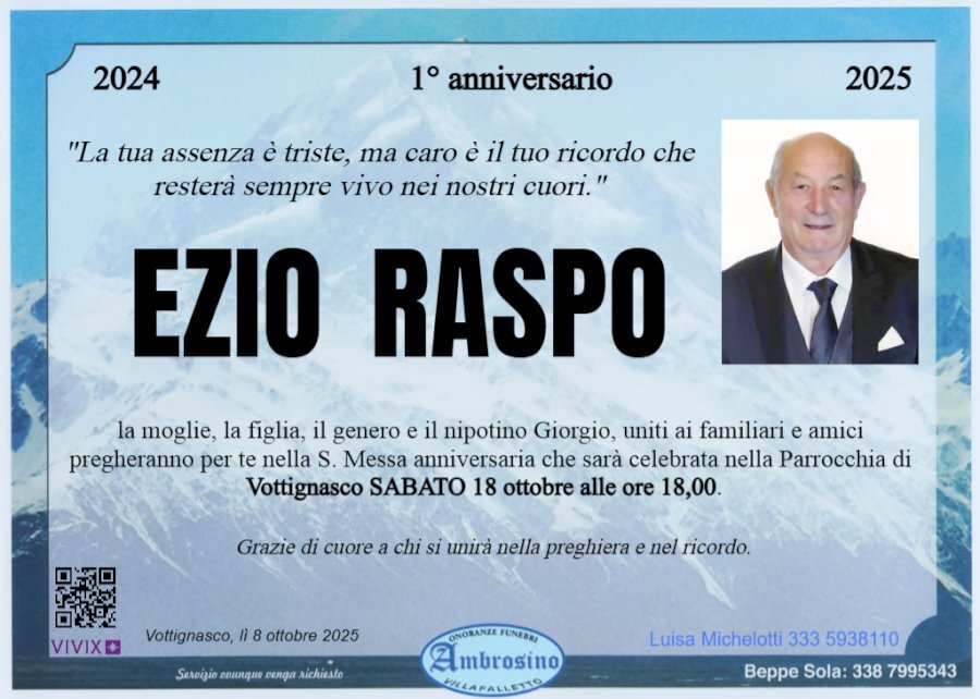 Manifesto di EZIO RASPO