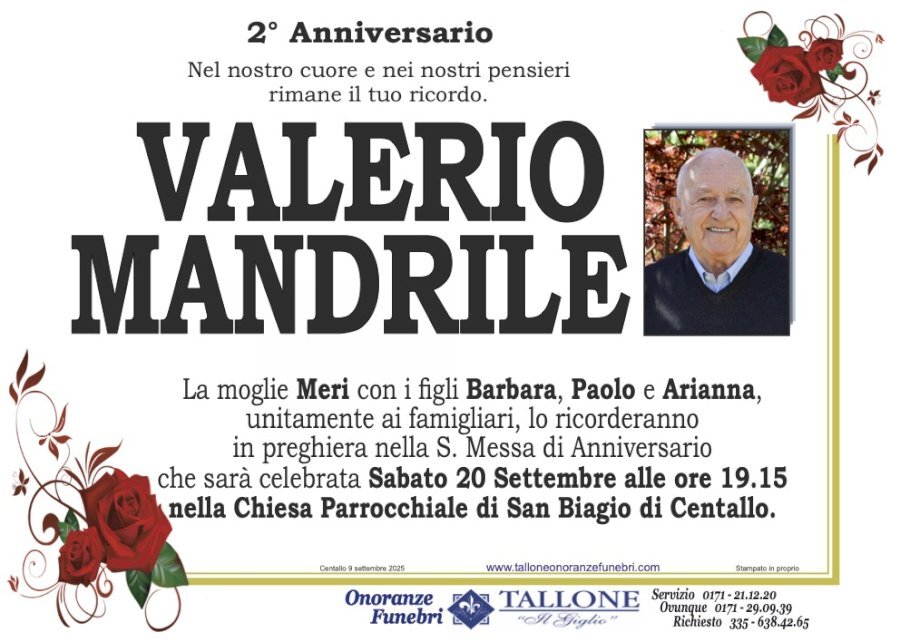 Manifesto di VALERIO MANDRILE