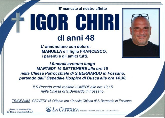 Manifesto di IGOR CHIRI