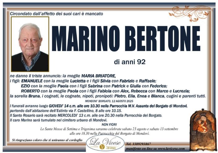 Manifesto di MARINO BERTONE