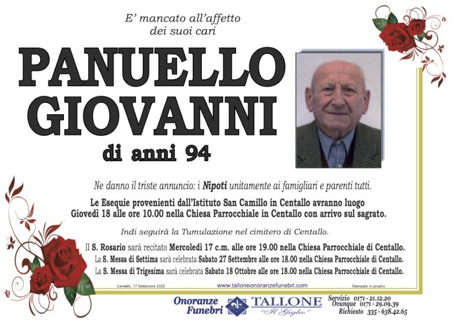 Manifesto di GIOVANNI PANUELLO