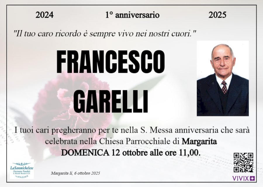 Manifesto di FRANCESCO GARELLI