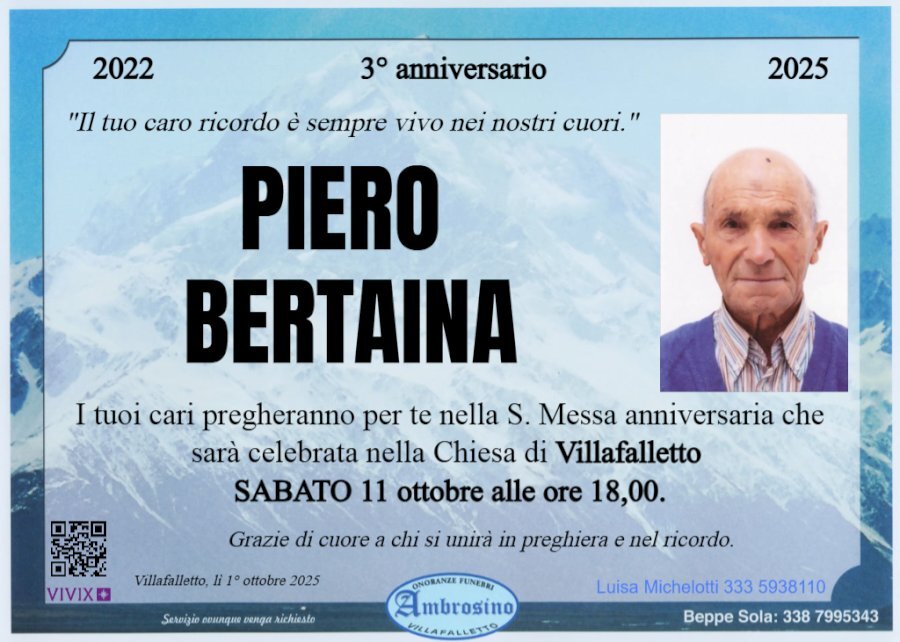 Manifesto di PIERO BERTAINA