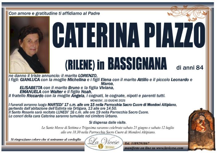 Manifesto di CATERINA PIAZZO "RILENE" Manifesto di CATERINA PIAZZO "RILENE"