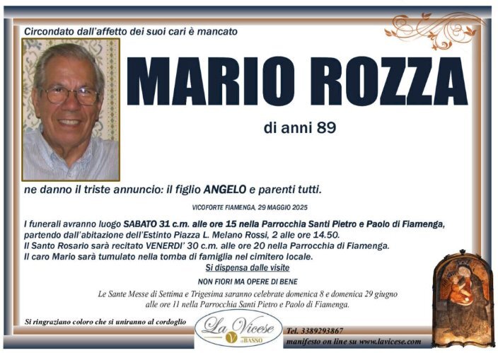 Manifesto di MARIO ROZZA Manifesto di MARIO ROZZA