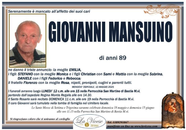 Manifesto di GIOVANNI MANSUINO Manifesto di GIOVANNI MANSUINO