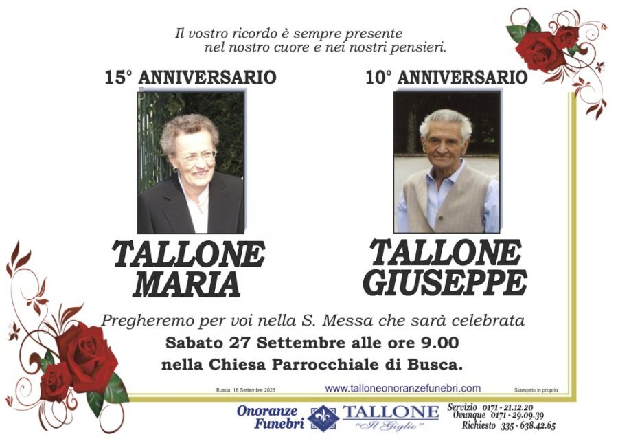 Manifesto di TALLONE MARIA