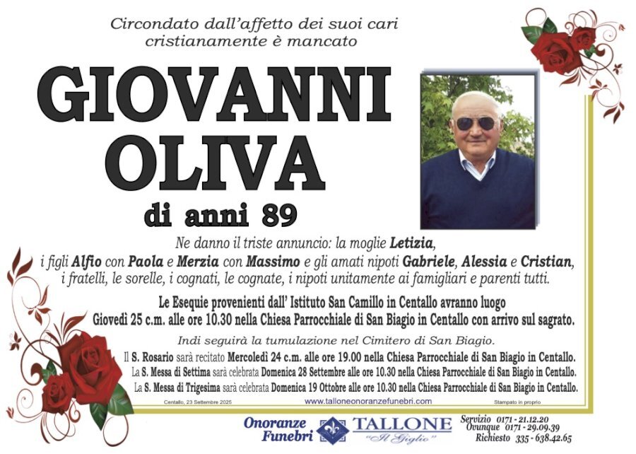 Manifesto di GIOVANNI OLIVA