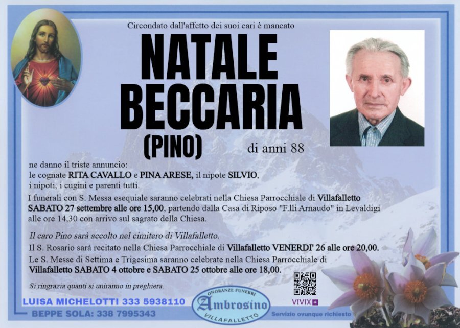 Manifesto di NATALE BECCARIA