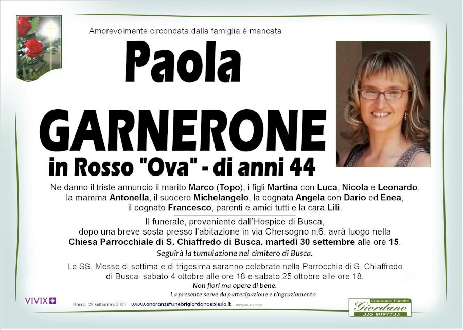 Manifesto di PAOLA GARNERONE "OVA" in ROSSO