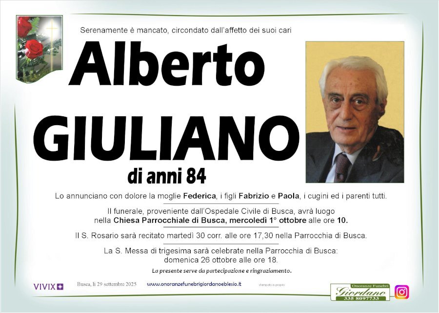 Manifesto di ALBERTO GIULIANO