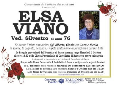 ELSA VIANO ved. SILVESTRO