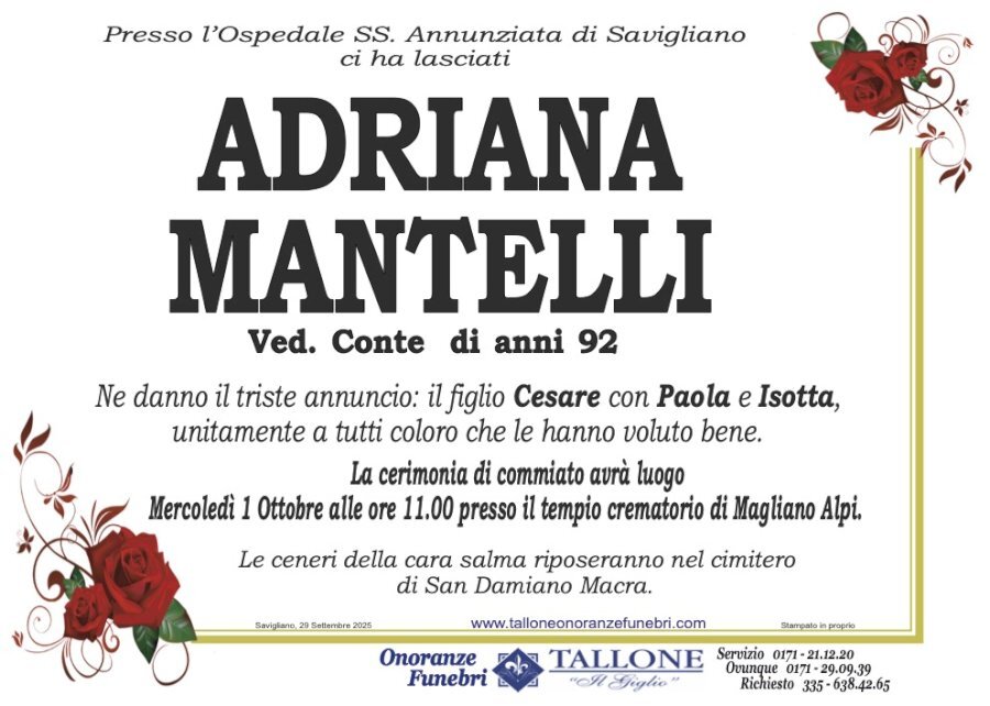 Manifesto di ADRIANA MANTELLI