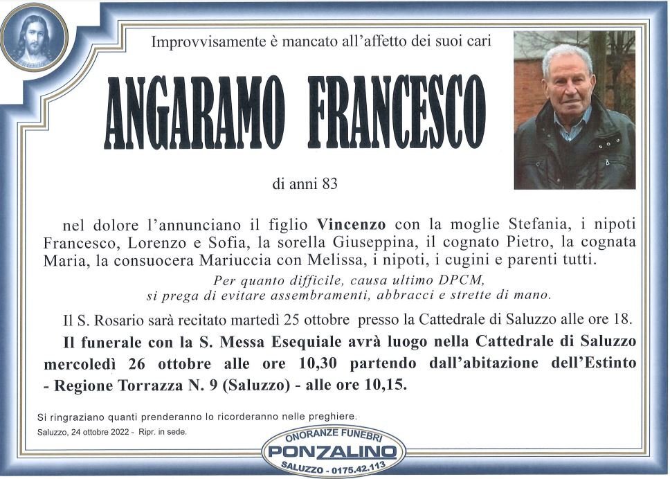 Manifesto di FRANCESCO ANGARAMO