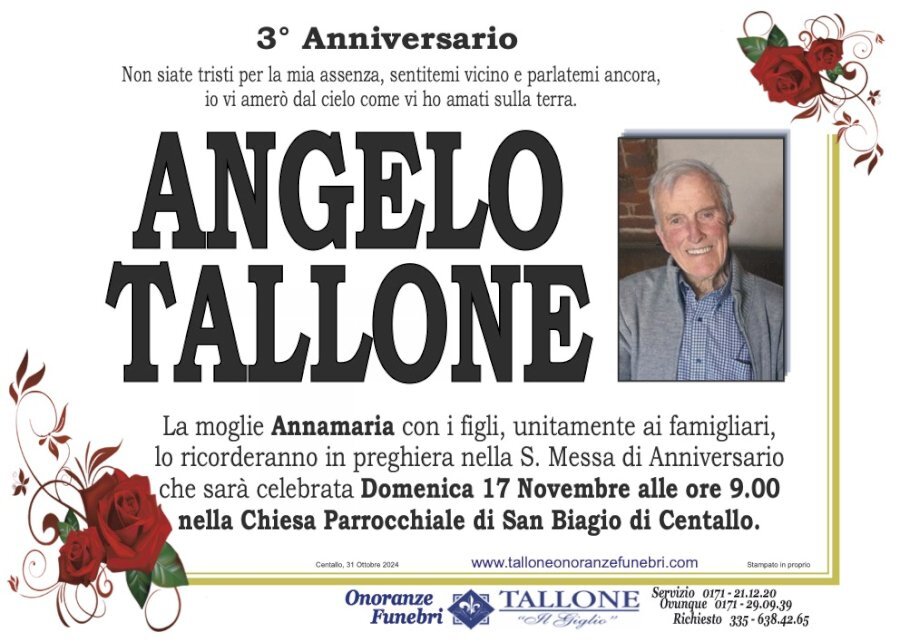 Manifesto di ANGELO TALLONE