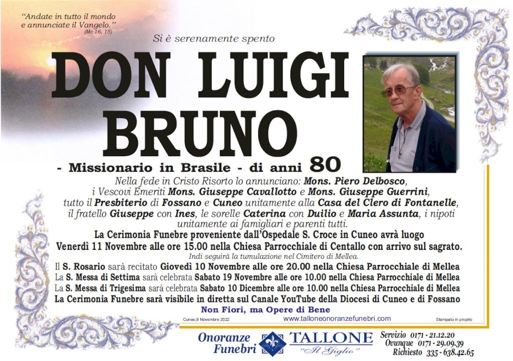Manifesto di DON LUIGI BRUNO