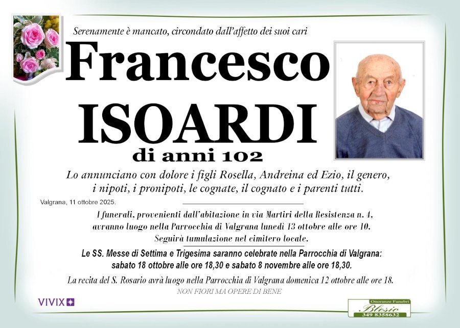 Manifesto di FRANCESCO ISOARDI Manifesto di FRANCESCO ISOARDI