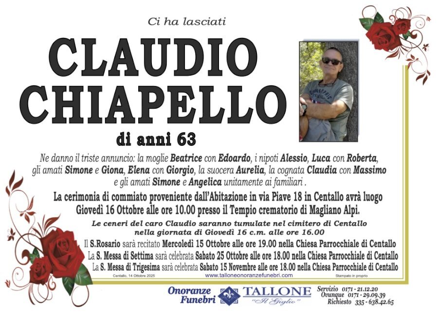 Manifesto di CLAUDIO CHIAPELLO