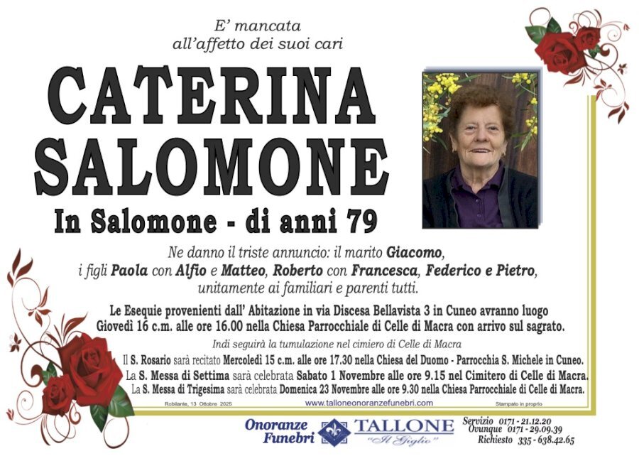 Manifesto di CATERINA SALOMONE in SALOMONE Manifesto di CATERINA SALOMONE in SALOMONE