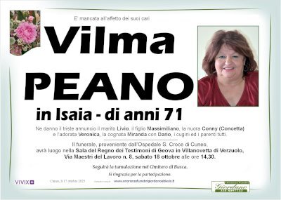 VILMA PEANO in ISAIA