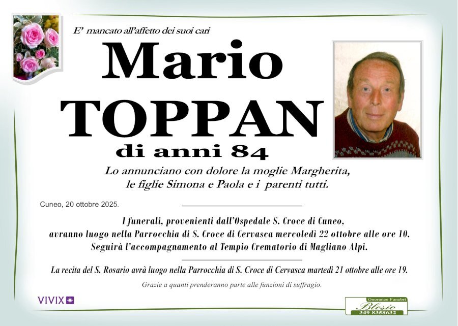 Manifesto di MARIO TOPPAN Manifesto di MARIO TOPPAN