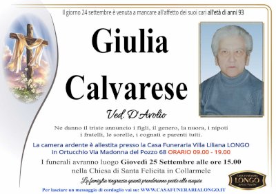 GIULIA CALVARESE in D'AVOLIO