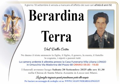 BERARDINA TERRA in DELLA COSTA