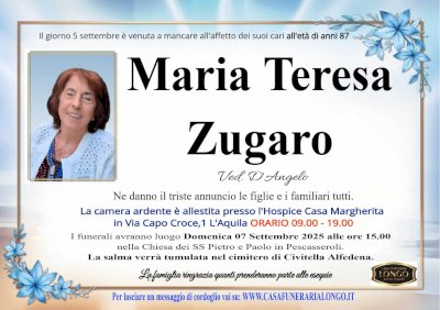 MARIA TERESA ZUGARO in D'ANGELO